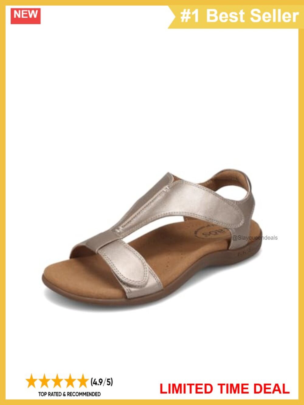 Taos The Show Premium Leather Sandal Arch Support Walking Comfort